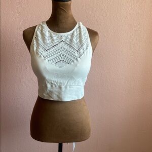 RBX  White Lace Detail Women's Top